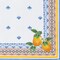 Threadmade Home Capri Lemon Double Border Tablecloth, Multicolor - 60"W x 102"L